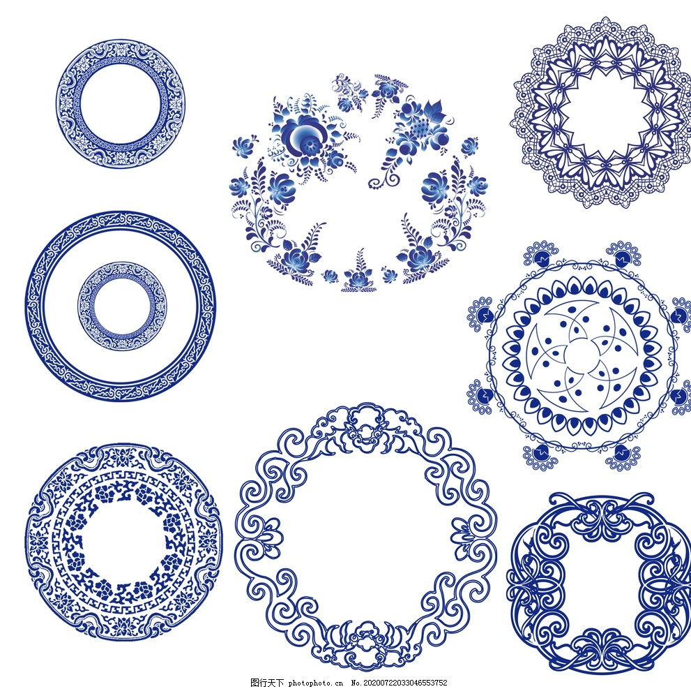 青花花纹图片 其他 其他 图行天下素材网