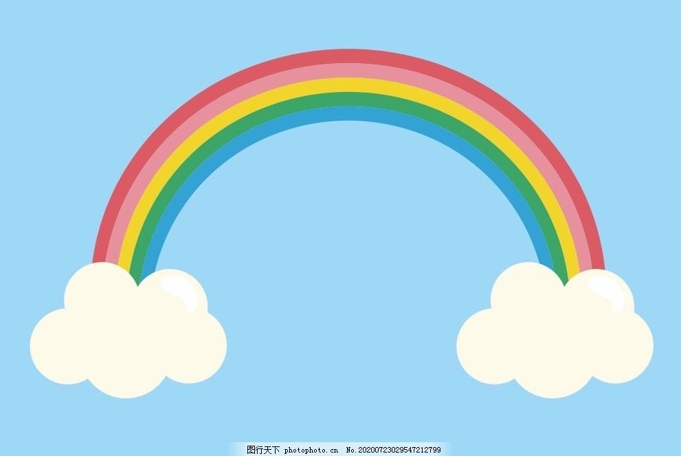 卡通彩虹图片 图行天下