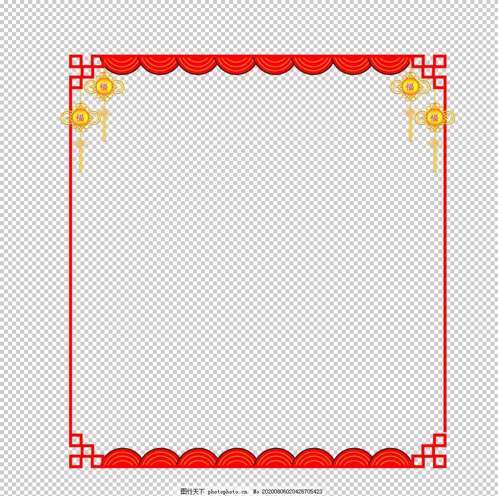 新年边框图片 边框相框 底纹边框 图行天下素材网