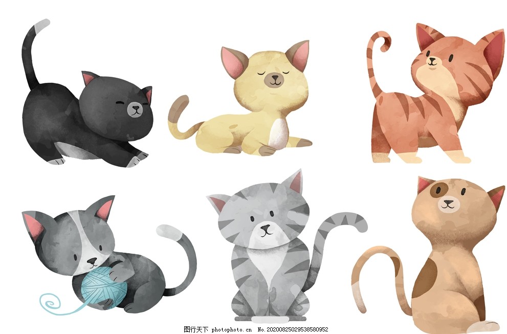 卡通小猫图片 设计案例 广告设计 图行天下素材网