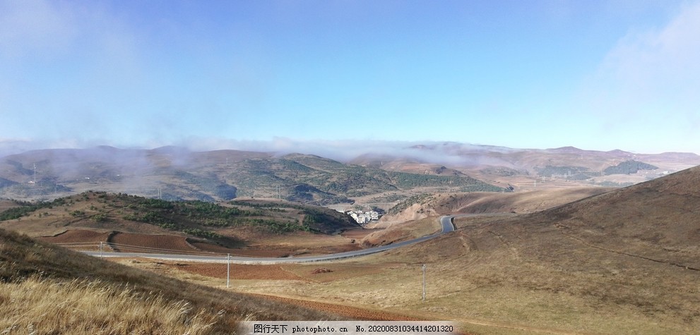 大山公路风光图片 山水风景 自然景观 图行天下素材网