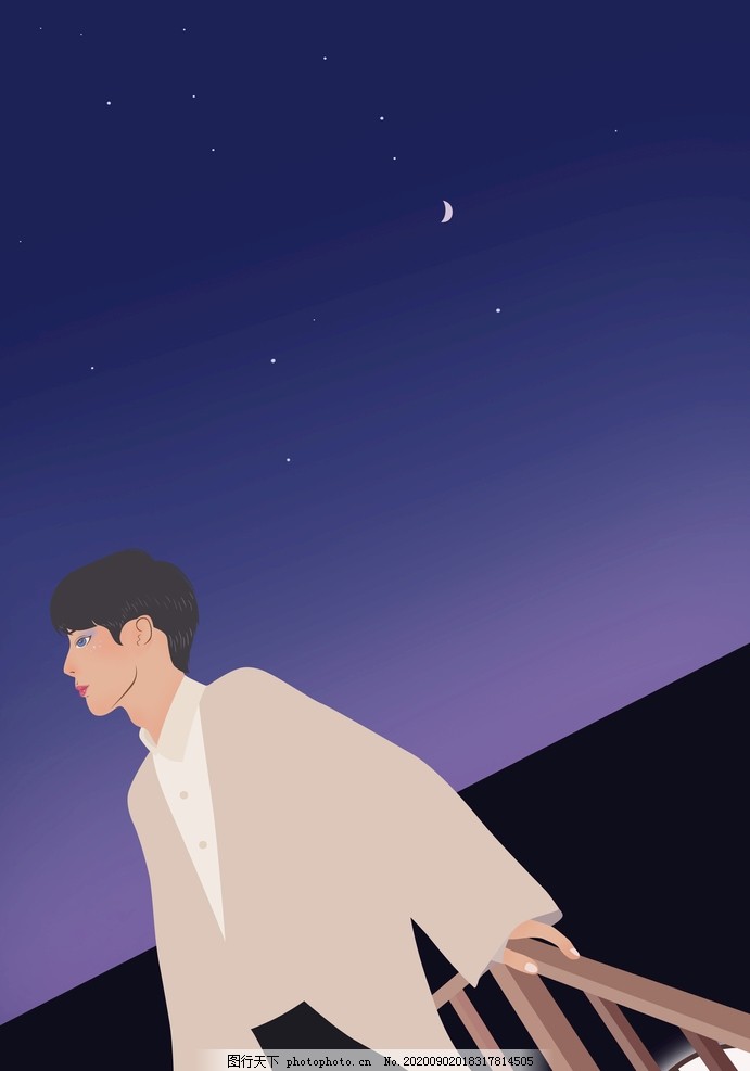 手绘男头图片 动漫人物 动漫卡通 图行天下素材网