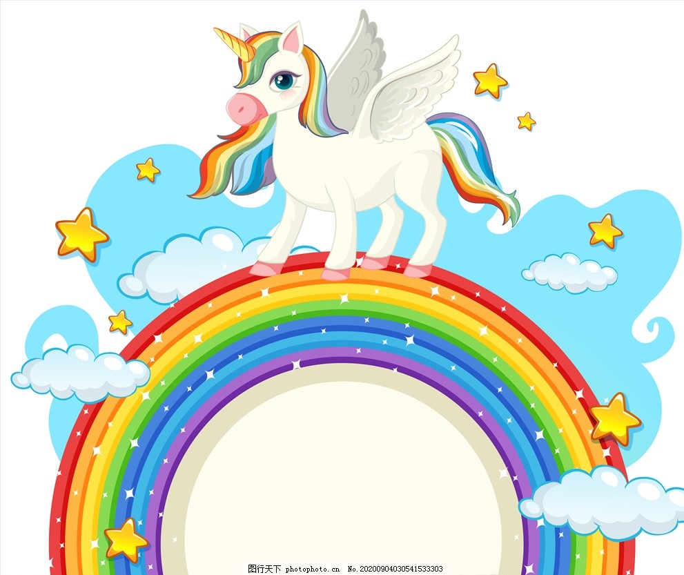 卡通独角兽图片_其他_其他图行天下素材网