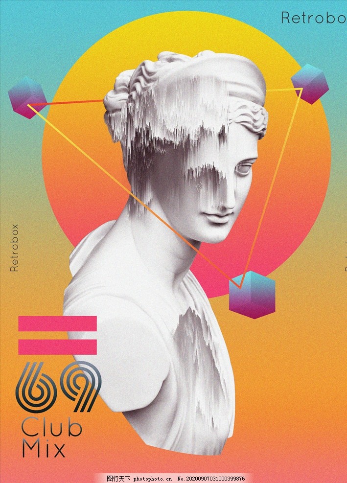 蒸汽波海报图片 其他 广告设计 图行天下素材网